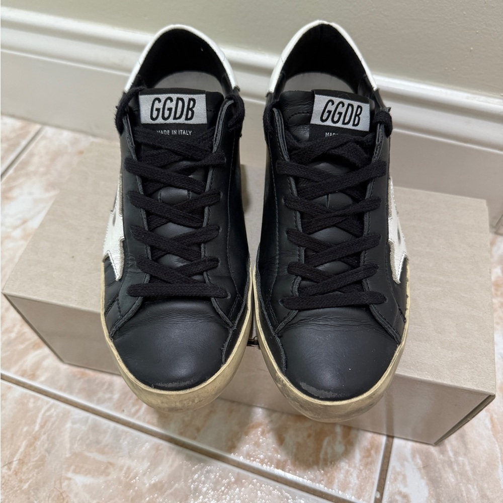 Golden Goose Black and White Sneakers